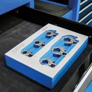 6-delad nyckelsats i kompakt förvaringsinsats