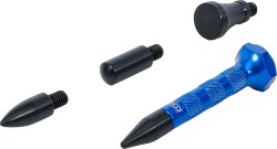 Aluminium-utbuktningsstift 100 mm med 4 utbytbara spetsar