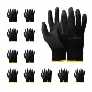 Arbets- & Mekanikerhandskar 12 par – PU-grepp M–XXL