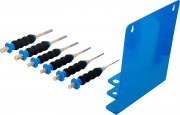 Drivdornsats 6 delar 3–8 mm med handskydd & väggfäste