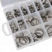 1-öras slangklämmor set W4 – 5,8–28,6 mm, 125 delar