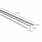 Fästskenessats, 2 st. för hörnskåp med mått