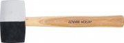 Gummihammare, Hickory-skaft, svart-vitt Huvud Ø 63 mm