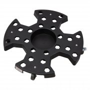 Hjultransportvagn – robust stålkonstruktion med gummerade hjul och låsbroms