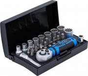 Hylsnyckelsats Gear Lock, 28 delar, 1/4