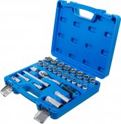 Hylsnyckelsats, vågprofil, 26 delar, 3/8