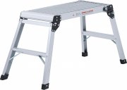 Ihopfällbar arbetsplattform i aluminium med stege