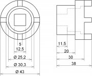 KM-hylsa för Suzuki gaffel