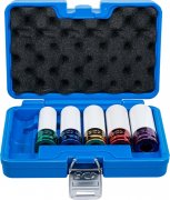 Krafthylssats 1/2 15–22 mm med fälgskydd och MS17 Mercedes-hylsa, 6 delar