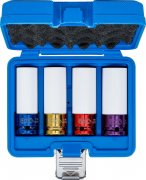 Krafthylssats 1/2 17–22 mm med fälgskydd, 4 delar