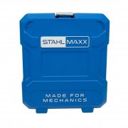 Öppen verktygslåda med synlig skuminsats i locket