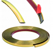 Kromlist Guld 20 mm Självhäftande 5 m Flexibel PVC