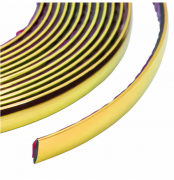 Kromlist Guld 6 mm Självhäftande 5 m Flexibel PVC