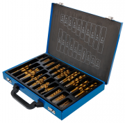 Spiral- och stegborrsats HSS TiN 231 delar 1–22 mm