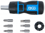 Mini spärrskruvmejsel 1/4 7 delar kompakt