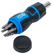 Mini spärrskruvmejsel 1/4 7 delar kompakt