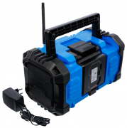 Batteridriven DAB+ radio 18V/230V Bluetooth IP65