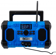 Batteridriven DAB+ radio 18V/230V Bluetooth IP65