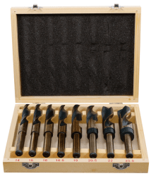 HSS-borrsats 14–25,5 mm, 8 delar – Extra stora metallborrar