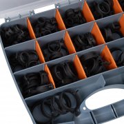 Fjäderbandsklämmor set 13–49 mm – självåtdragande, 112 delar