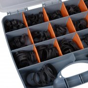 Platsbesparande fjäderbandsklämmor set 13–49 mm – 112 delar, fjäderstål