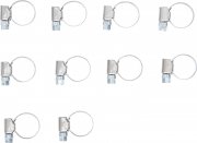 Slangklämmor 9 mm – rostfritt stål, 10-pack
