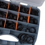 Fjäderbandsklämmor set 13–49 mm – självåtdragande, 112 delar