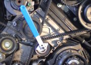 Spänna kamrem spännaren på Audi 3.0 30V