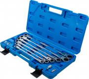 Spärringnyckelsats, ledbar, 8-19 mm, 10 delar