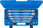 Spärringnyckelsats, ledbar, 8-19 mm, 10 delar