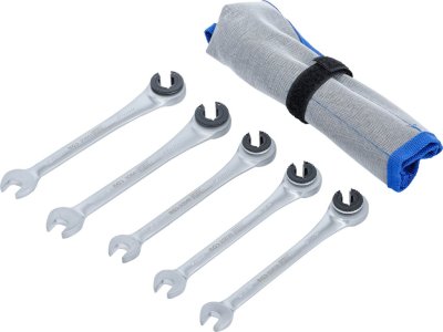 Öppen Spärrnyckelsats 8–12 mm 72T, 5 delar