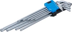 Torxnyckelsats, extra lång/extra kort T10-T50, 9 Delar