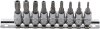 Bitshylssats, Torx m. hål T10-T50, 1/4, 9 delar