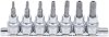 Bitshylssats, Torx m. hål T15-T50, 3/8, 7 delar