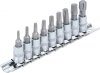 Bitshylssats, Torx T10-T50, 1/4, 9 delar