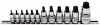 Bitshylssats, Torx T8-T60, extra korta, 12 delar