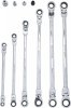 Dubbel-Spärnyckelsats ledbar 8–19 mm, 10 delar