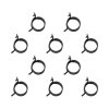 Fjäderbandsklämmor 12 mm – självåtdragande, fjäderstål, 10-pack