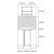 Hörnunderskåp av metall, mått