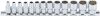 Hylssats 1/4, Gear-Lock, 4-14 mm, 13 delar