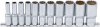 Hylssats, långa, tolvkant i tum, 5/16-7/8, 11 delar