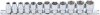 Hylssats, sexkant, 8-19 mm, 12 delar