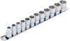 Hylssats, sexkant, 8-19 mm, 12 delar