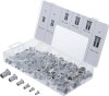 Nitmutter Sortiment 150 delar – Aluminium M3–M10 i sortimentslåda
