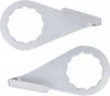 Skärkniv halvrund 2x24 mm – 2-pack reservblad för bilglasverktyg
