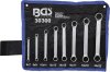 Ringnyckelsats extra platt, 6-22 mm, 8 delar