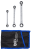 Spärrringnyckelsats 4-i-1, 3 delar, 8–19 mm, 72-tand