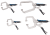 Svetsgriptångsats, 4 delar, 165–356 mm, med snabbkoppling