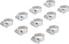 Slangklämmor 9 mm – rostfritt stål, 10-pack