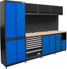 Verkstadsinredning 4 Moduler 2630 mm med Massiv Träbänkskiva & LED